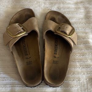 Birkenstock Women's Beige Buckle Sandals